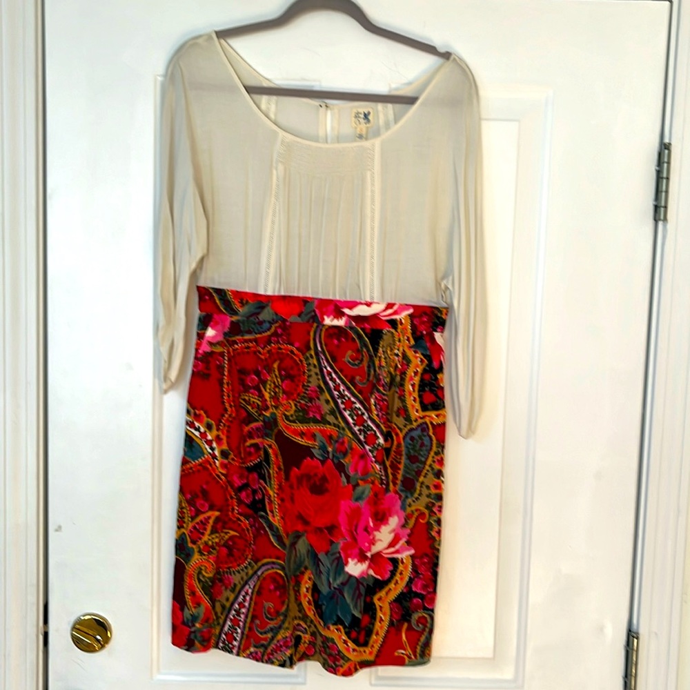Anthropologie Edme & Esyllte mixed media dress .